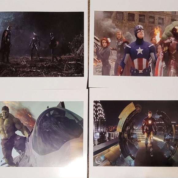 NWOT 4 Disney Store Presale Lithographs THE AVENGERS 2012 10x14 - Picture 1 of 6